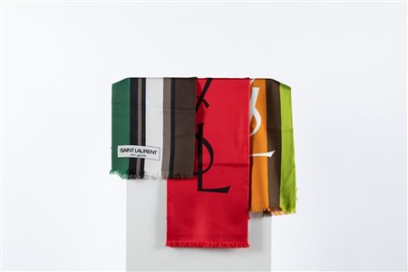 Yves Saint Laurent - Lotto composto da tre sciarpe
