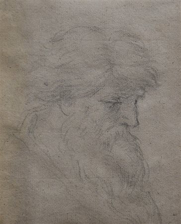 Ciro Ferri TESTA VIRILE matita su carta, cm 15,5x13
