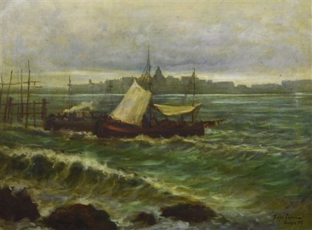 Giuseppe Ciardi VENEZIA olio su tela, cm 60x80,5 firma e data eseguito nel 1907