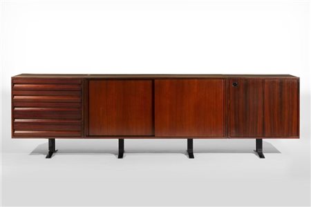 Osvaldo Borsani Mobile basso componibile smontabile in tre pezzi con due moduli