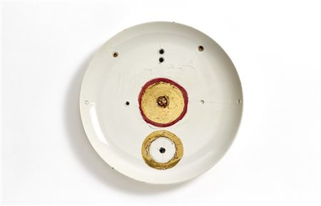 Ettore Sottsass Piatto ornamentale della serie "Ceramiche di Shiva". Esecuzione