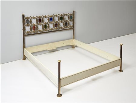 Osvaldo Borsani (1911-1985) e Arnaldo Pomodoro (1926) Letto matrimoniale modello