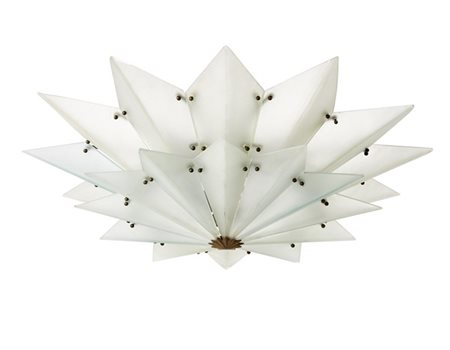 Louis Sognot Lampada a sospensione. Parigi, 1925ca. Struttura in fusione di bron