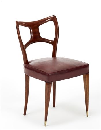 Enrico Ciuti (Attribuito)
Sedia con schienale a giorno. Italia, 1950ca. Legno di