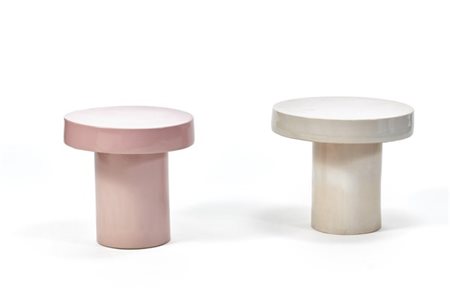 Raffaello Biagetti Lotto di due tavolini della serie "Terrae". Ravenna, anni '70