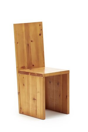 Raffaello Biagetti Sedia della serie "Sine Loco". Ravenna, anni '70. Legno masse