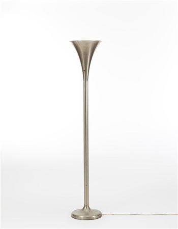 Lampada da terra tipo "Luminator" in ottone nichelato. Italia, anni '30/'40. (h