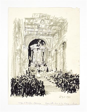 Tomaso Buzzi "Nozze D'Amelio - Memmo"
Disegno raffigurante le nozze di Antonio D