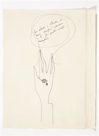 Gio Ponti "Sono dolente o Chicche"
Milano, anni '50. Composizione di testo manos