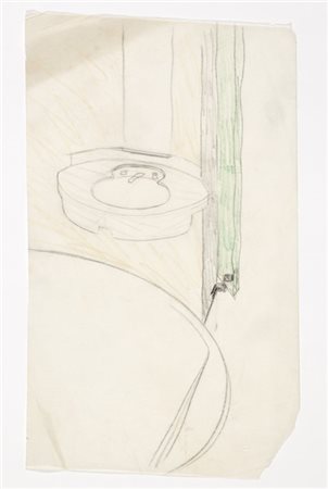 Carlo Scarpa Schizzo per il lavabo del bagno padronale di Casa Zentner. Zurigo 1