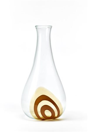 Gianmaria Potenza Grande vaso in vetro cristallo con unica murrina a cerchi conc