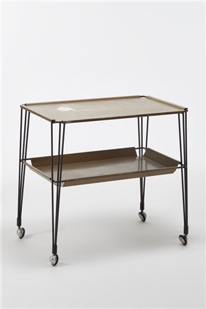 Osvaldo Borsani Carrellino a due ripiani modello "C7". Produzione Tecno, Varedo,