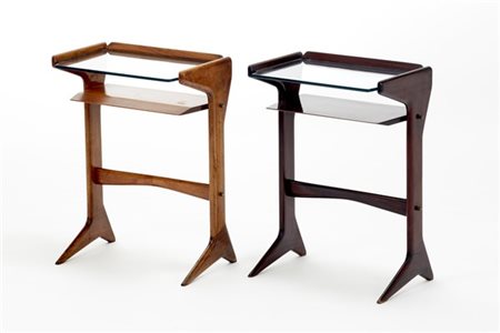 Ico Parisi Lotto composto da due mobiletti portatelefono modello "360". Produzio