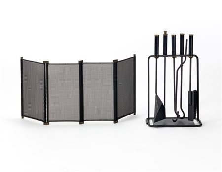 Afra Scarpa (1937-2011) e Tobia Scarpa (1935) Attrezzi da camino ed un parascint