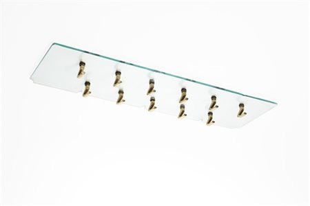 Osvaldo Borsani Appendiabiti-cappelliera da parete a undici ganci. Produzione Te