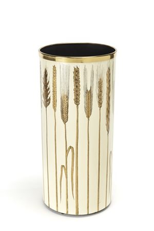 Piero Fornasetti Portaombrelli della serie "Spighe". Milano, anni '60. Serigrafi