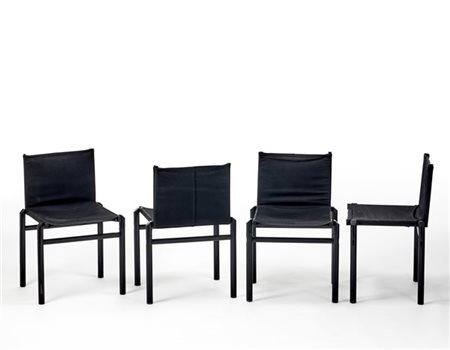 Afra Scarpa (1937-2011) e Tobia Scarpa (1935) Quattro sedie modello "Mastro". Pr