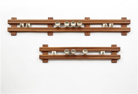 Ico Parisi Due attaccapanni da parete a elementi componibili modello "Regolo 180