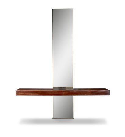 Osvaldo Borsani Consolle pensile a quattro cassetti in legno massello e impialla