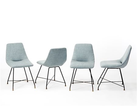 Augusto Bozzi Lotto composto da quattro sedie modello "Athena". Produzione Frate