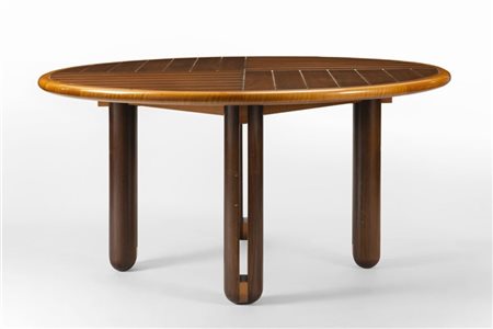 Ico Parisi Tavolo circolare. Esecuzione Brugnoli Mobili, Cantù, anni '70. Legno