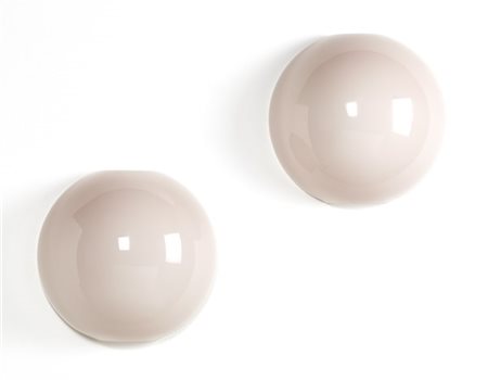 Venini Coppia di lampade da parete modello "Pin". Murano, 1986. Struttura in acc