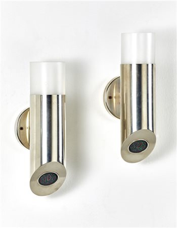 Angelo Lelii Coppia di lampade da parete. Produzione Arredoluce, Monza, 1966ca.