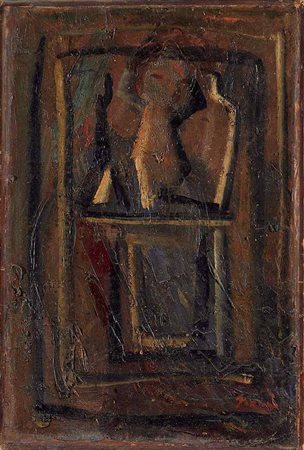 Mario Sironi Sassari 1885 – Milano 1961 COMPOSIZIONE, 1940 CIRCA olio su tela...