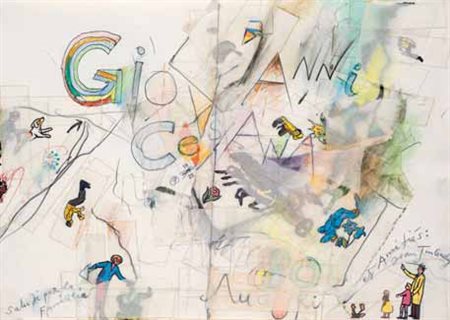 Jean Tinguely Friburgo 1925-Berna 1991 LETTERA (SALUTI PER LA FAMIGLIA), 1978...