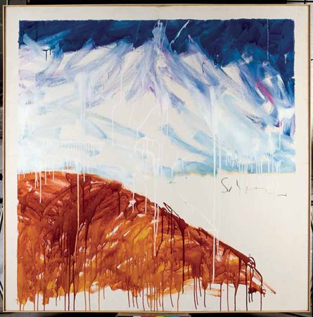 Mario Schifano Homs 1934 – Roma 1998 PAESAGGI ANEMICI smalto alla nitro su...