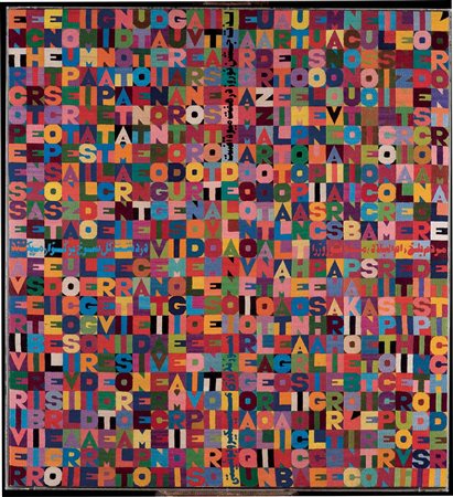 Alighiero Boetti Torino 1940 – Roma 1994 SENZA TITOLO, 1988 ricamo, cm...