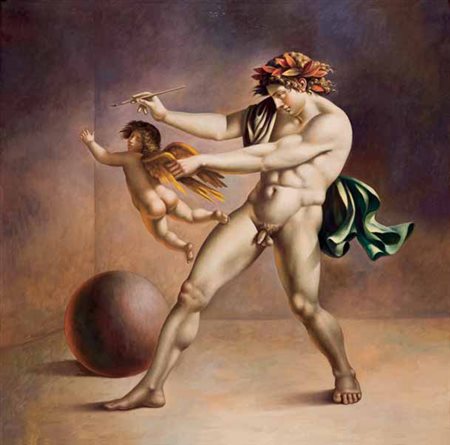 Carlo Maria Mariani Roma 1931 LA NASCITA DEL PENSIERO, 1985 olio su tela, cm...