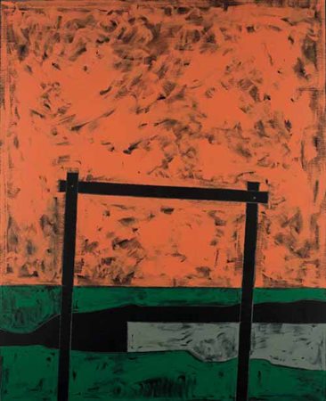 Tano Festa Roma 1938 – 1988 PAESAGGIO GEOMETRICO, 1975 olio su tela, cm...