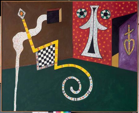 Alan Davie Grangemouth 1920 PHANTOM IN THE ROOM N° 9, 1971 olio su tela, cm...