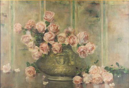 LUIGI SERRALUNGA<BR>Torino 1880 - 1940<BR>"Rose"