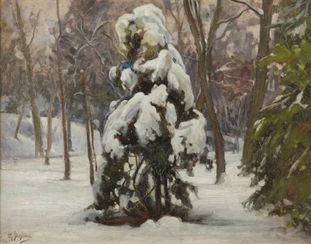MARCELLO BOGLIONE<BR>Pescara 1891 - 1957 Torino<BR>"Nevicata all'orto botanico di Torino"