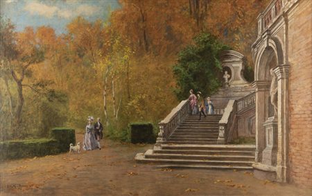 POLLONERA CARLO, STRATTA CARLO<BR>"Scena autunnale" 1914