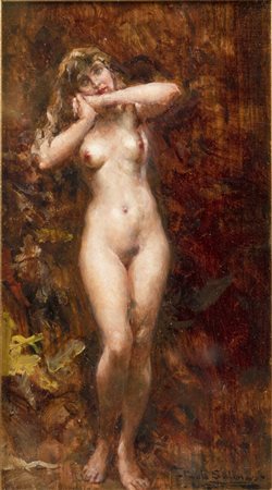 PABLO SALINAS Y TERUEL<BR>Madrid 1871 - 1946 Roma<BR>"Nudo femminile"