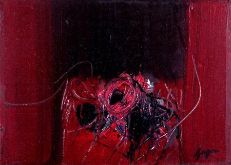 PIERO RUGGERI<BR>Torino 1930 - 2009<BR>"Natura morta rossa" 1960