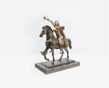 SALVADOR DALI'<BR>Figueres (E) 1904 - 1989<BR>"Lady Godiva con farfalle" 1976-1984