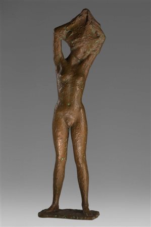 SERGIO UNIA<BR>Roccaforte di Mondovì (CN) 1943<BR>"Ragazza che si spoglia" 1990