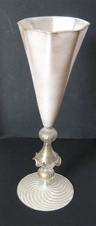 Bicchiere Regina Margherita in vetro soffiato di Murano h.cm.27