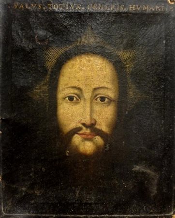 Salvator Mundi - Olio su tela cm.44x35 - XVIII secolo, senza cornice, difetti