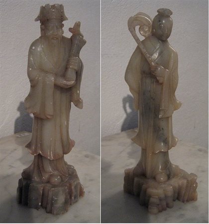 Coppia di statuette cinesi h.cm.18