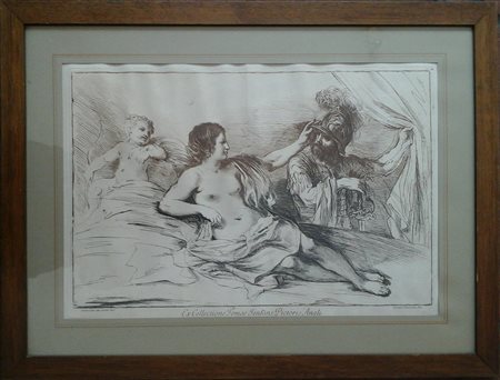 Da Guercino - Ioann. Ottaviani - Venere e Marte - Acquaforte cm.30x45