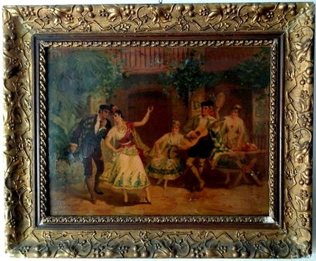 Carmen I - Oleografia applicata su tela cm.39x51 - etichetta al retro