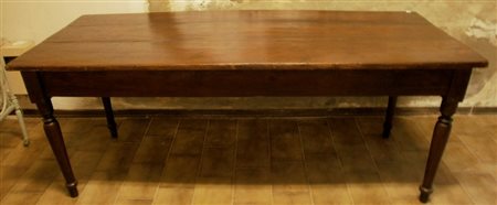 Tavolo in pioppo senza cassetti cm.180x79x78 - XIX secolo