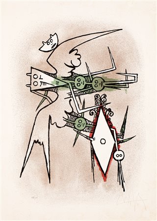 WIFREDO LAM (1902-1982) - Le feu vert, 1973/1974