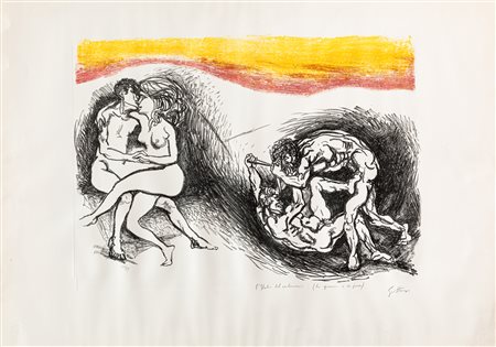RENATO GUTTUSO (1911-1987) - Guerra e Pace (Centenario dell'unità d'Italia)
