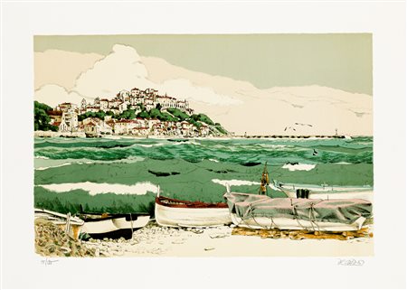 GIOVANNI BATTISTA DE ANDREIS (1938) - Scirocco a Porto Maurizio